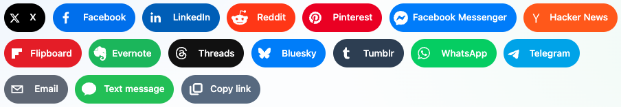 React-Social-Widget Bubble Buttons